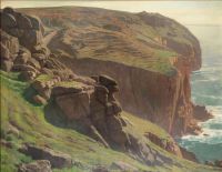 Knight Harold Clifftop View Near Sennen Cornwall canvas print