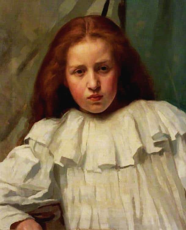 Knight Harold Girl In A White Dress Ca. 1896 canvas print