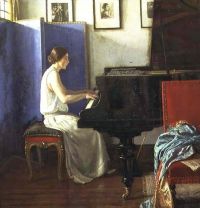 Knight Harold Lady At The Piano canvas print