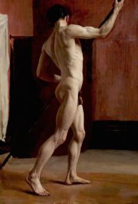 Knight Harold Standing Male Nude Ca. 1896
