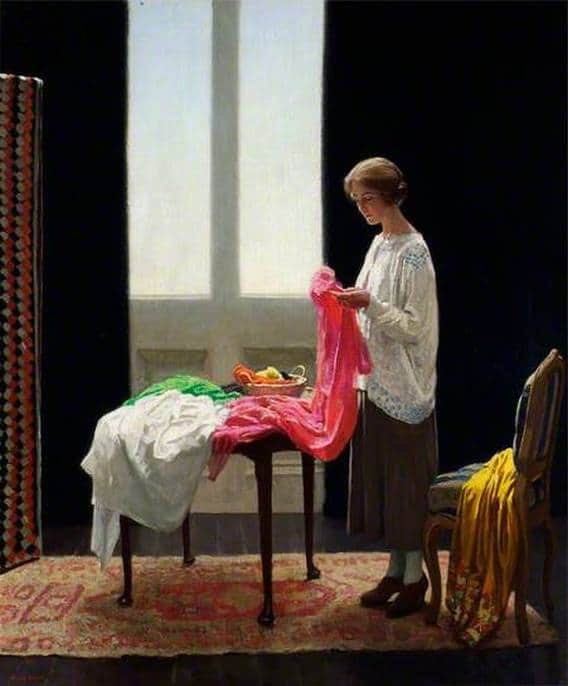 Knight Harold The Embroideress 1921 canvas print