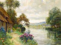 Knight Louis Aston A Cottage By A River canvas print