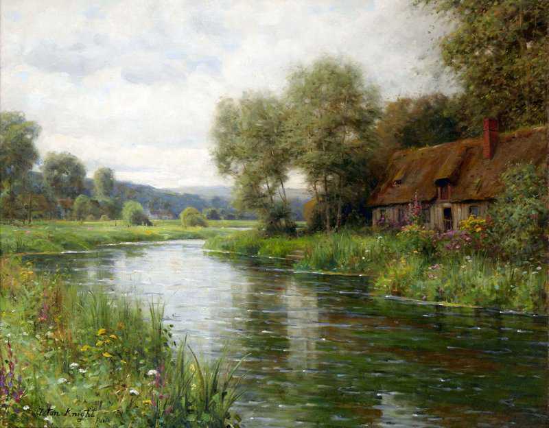 Knight Louis Aston A View Of Risle Valley Normandy canvas print