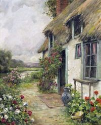Knight Louis Aston Cottage Gardens canvas print