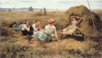 Knight The Harvesters Resting Detail canvas print