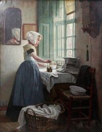 Knopf Hermann Dutch Girl Ironing