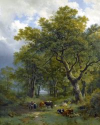 Koekkoek The Elder Hermanus A Wooded Path 1833
