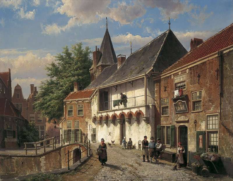 Koekkoek The Elder Hermanus De Koppelpoort In Amersfoort canvas print