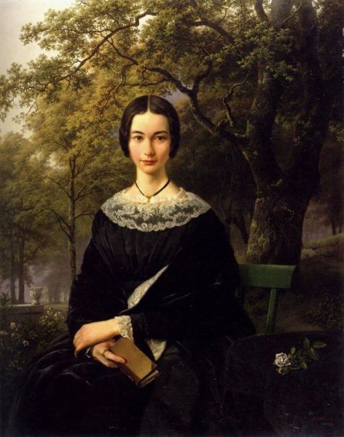 Koekkoek The Elder Hermanus Portrait Of A Young Lady canvas print