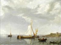 Koekkoek The Elder Hermanus Shipping On A Calm Sea 1852 canvas print