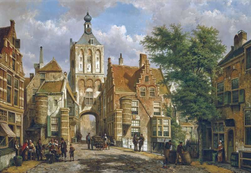 Koekkoek The Elder Hermanus The Binnenpoort Of Culemborgh canvas print