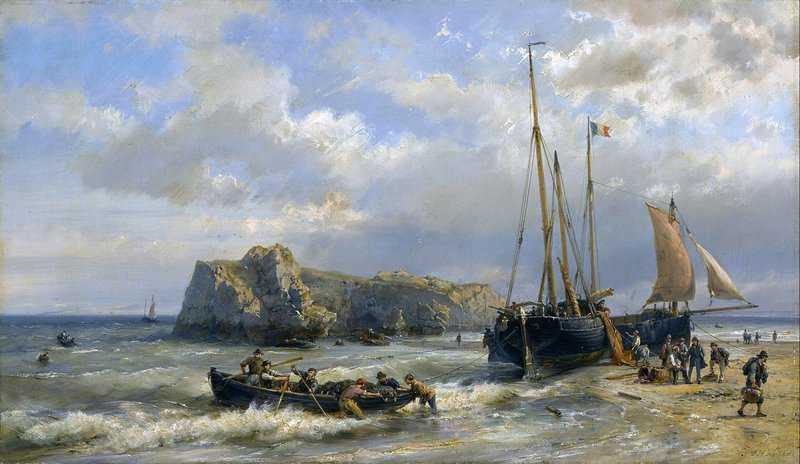 Koekkoek The Elder Hermanus The Return Of The Fishermen canvas print