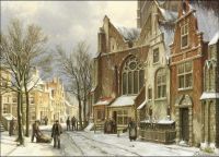 Koekkoek The Elder Hermanus View Of Zutphen In The Snow canvas print