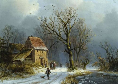 Koekkoek The Elder Hermanus Winter In The Woods canvas print