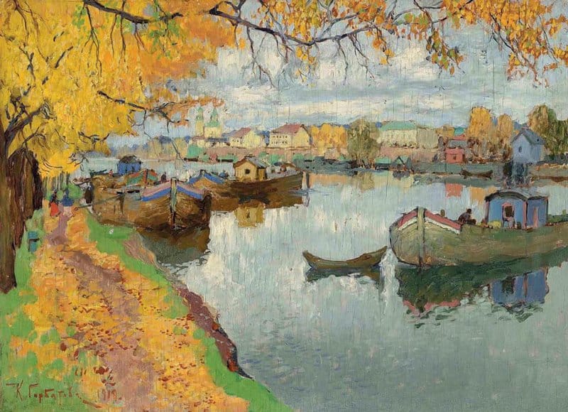 Tableaux sur toile, reproduction de Konstantin Gorbatov Autumn On The Islands 1919
