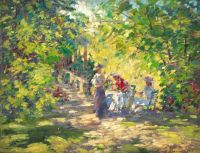 Korovin Konstantin Alekseyevich A Sun Drenched Garden 1917 canvas print