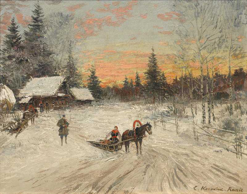 Korovin Konstantin Alekseyevich A Winter S Day canvas print