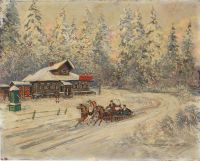 Korovin Konstantin Alekseyevich A Winter S Evening canvas print