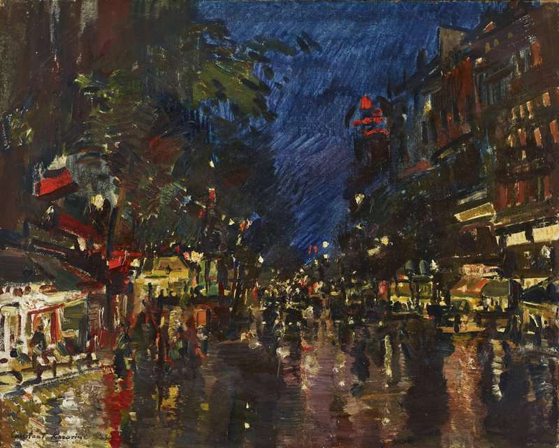 Korovin Konstantin Alekseyevich Boulevard Haussmann At Night 1927 canvas print