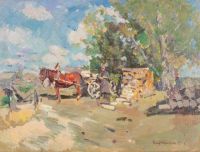 Korovin Konstantin Alexejewitsch Pferd und Kutsche 1917