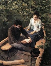 Korovin Konstantin Alekseyevich In The Boat canvas print