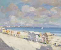 Korovin Konstantin Alekseyevich The Shore At Deauville 1932 canvas print