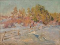 كوروفين كونستانتين أليكسييفيتش المناظر الطبيعية الشتوية عام 1921