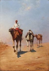Kosler Franz Xaver Crossing The Desert 1897 canvas print