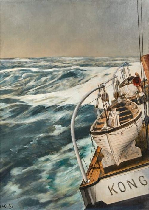 Krohg Kong Sverre In Rough Weather canvas print