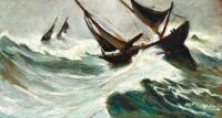 Krohg Ships In A Hurricane canvas print