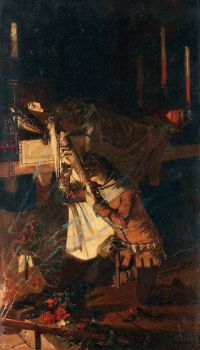 Kronberg Julius Romeo And Juliet In The Chape canvas print