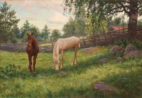 Krouthen Johan Horses canvas print