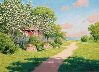 Krouthen Johan Landscape With Fruit Trees canvas print