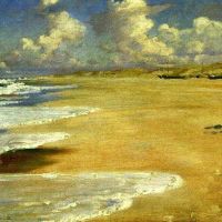 لوحة كروير ماري كروير على الشاطئ