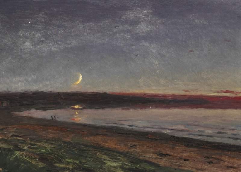Kroyer Peder Severin Coast In Moonlight canvas print