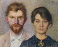 Kroyer Peder Severin Double Portrait Of Marie And P.s. Kroyer