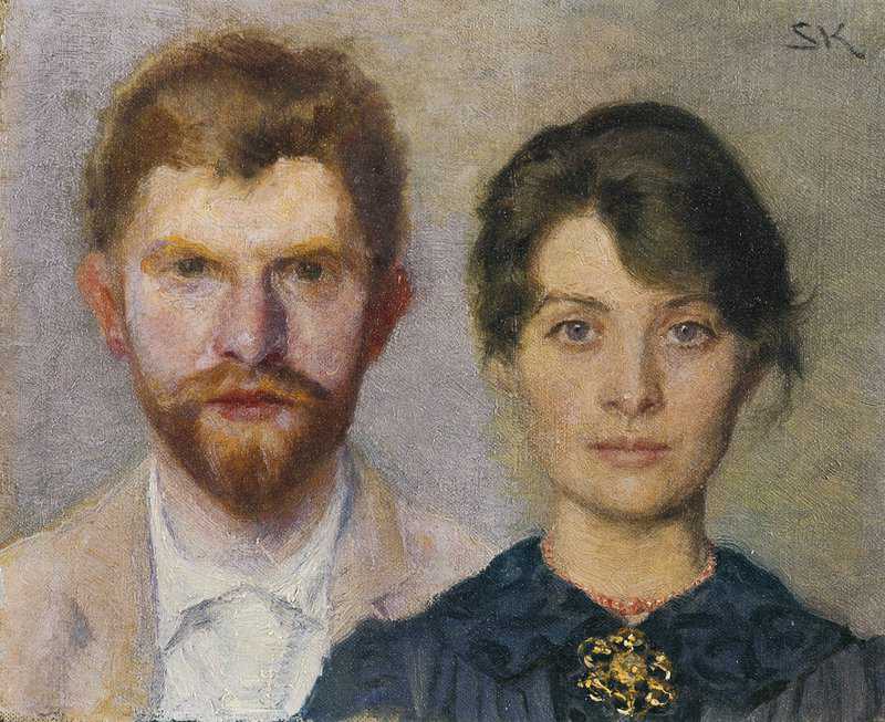 Kroyer Peder Severin Double Portrait Of Marie And P.s. Kroyer canvas print