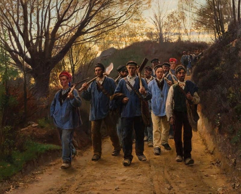 Kroyer Peder Severin French Workers On A Dirt Road canvas print