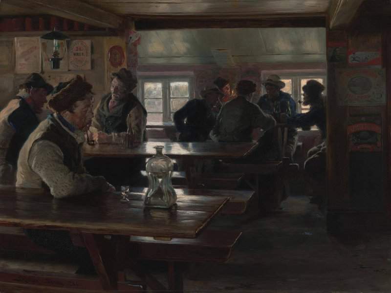 Kroyer Peder Severin Interior Of A Tavern 1886 canvas print