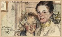 Kroyer Peder Severin Interieur mit Mutter und Tochter 1907