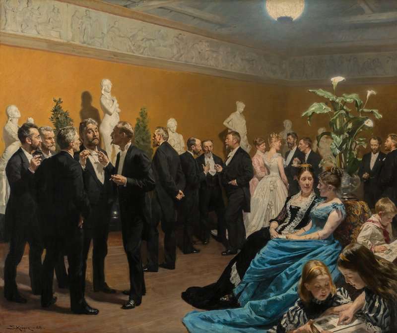 Kroyer Peder Severin Meeting At The Museum canvas print