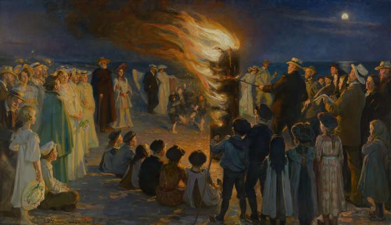 Kroyer Peder Severin Midsummer S Eve Bonfire On Skagen S Beach canvas print