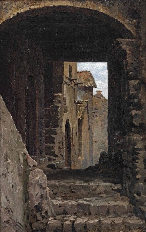 Kroyer Peder Severin On The Stairs Sora 1880 canvas print