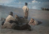 أمسية Kroyer Peder Severin الصيفية على الشاطئ في Skagen 1884