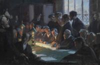 Kroyer Peder Severin The Committee For The French Art Exhibition In Copenhagen 1888 Study canvas print