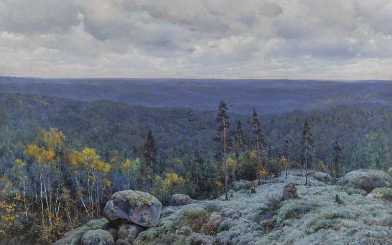 Kryzhitsky Konstantin Yakovlevich Woodland Landscape 1898 canvas print