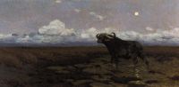 Kuhnert Wilhelm In The Marsh   A Cape Buffalo