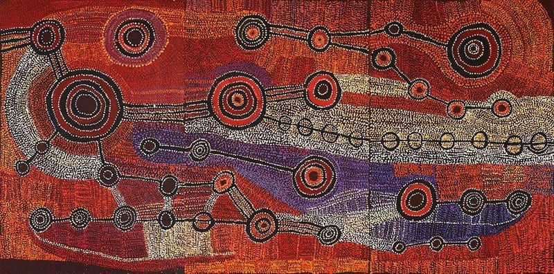 Tableaux sur toile, reproduction de Kunmanara - Willy Muntjantji - Martin Untitled Aboriginal Art