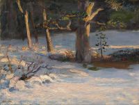 Kuroda Seiki Winter Landscape canvas print