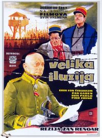 La Grande Illusion 1938 Jugoslavian Poster Movie Poster stampa su tela